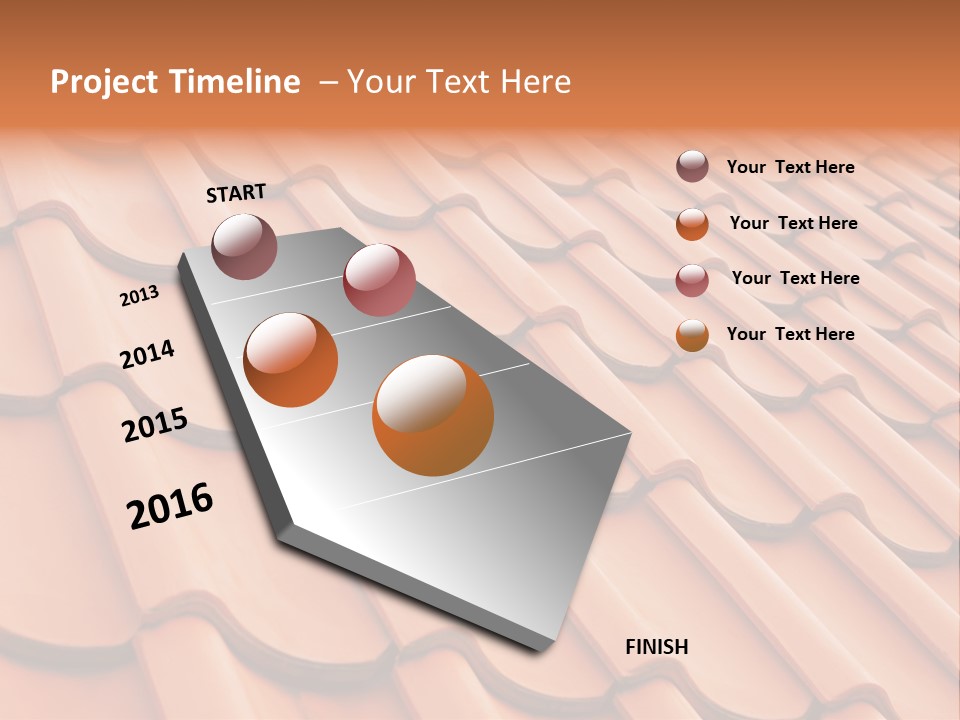 A Red Tile Roof With A Name Of Presentation PowerPoint Template