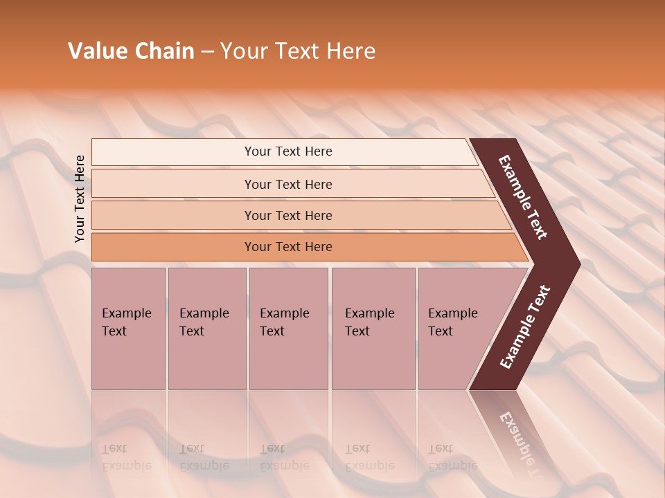 A Red Tile Roof With A Name Of Presentation PowerPoint Template