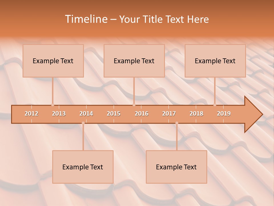 A Red Tile Roof With A Name Of Presentation PowerPoint Template