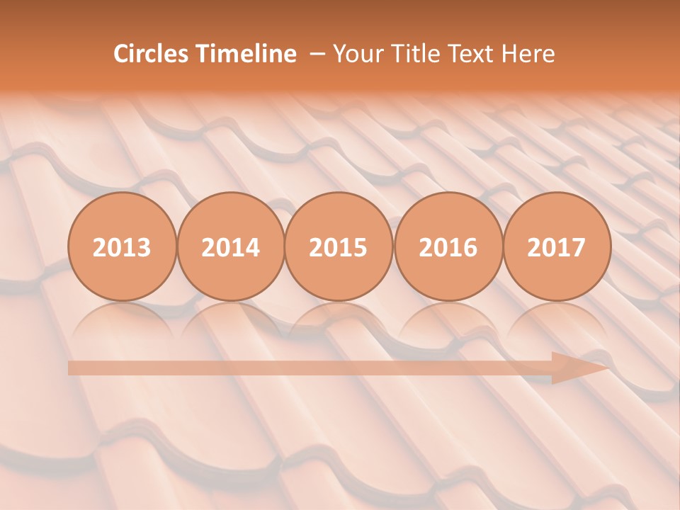 A Red Tile Roof With A Name Of Presentation PowerPoint Template