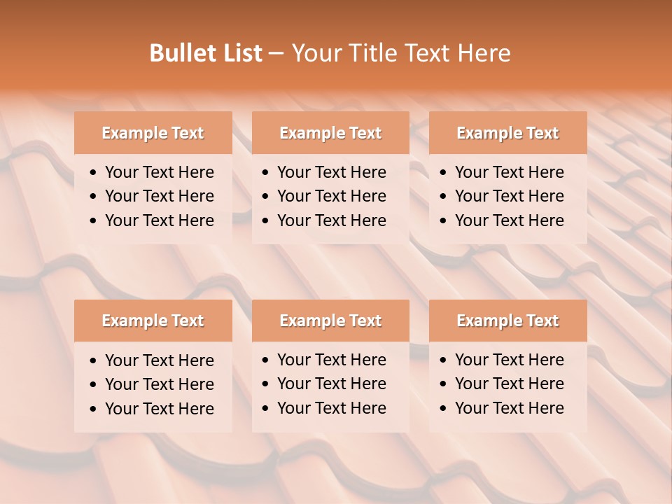 A Red Tile Roof With A Name Of Presentation PowerPoint Template