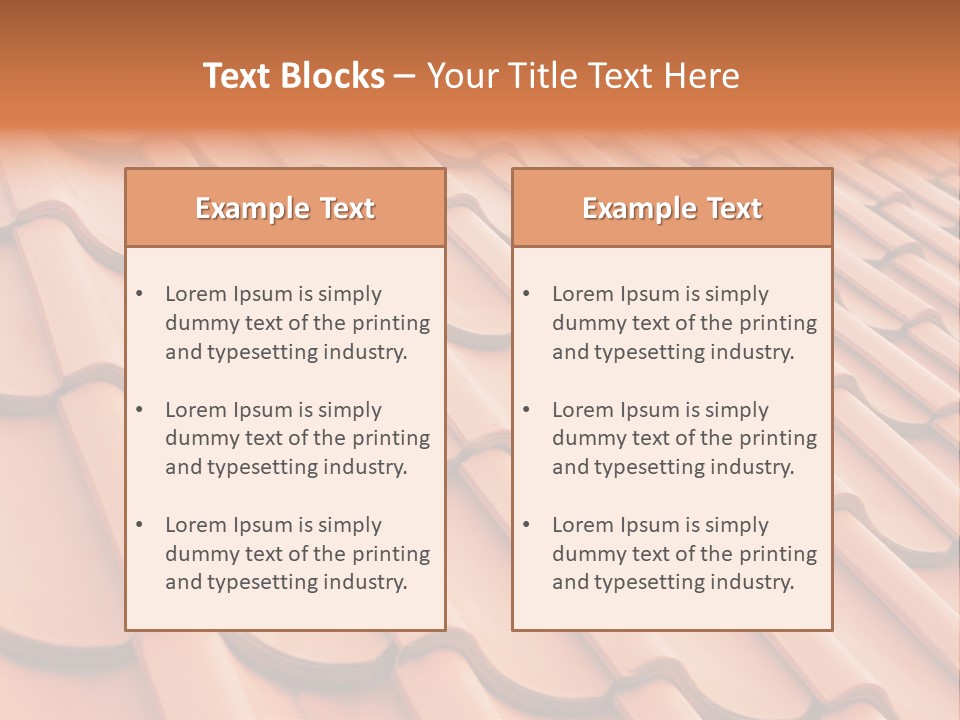 A Red Tile Roof With A Name Of Presentation PowerPoint Template