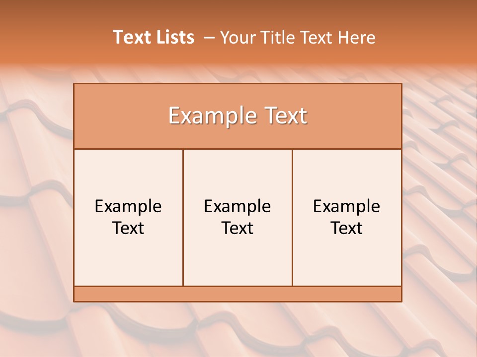 A Red Tile Roof With A Name Of Presentation PowerPoint Template