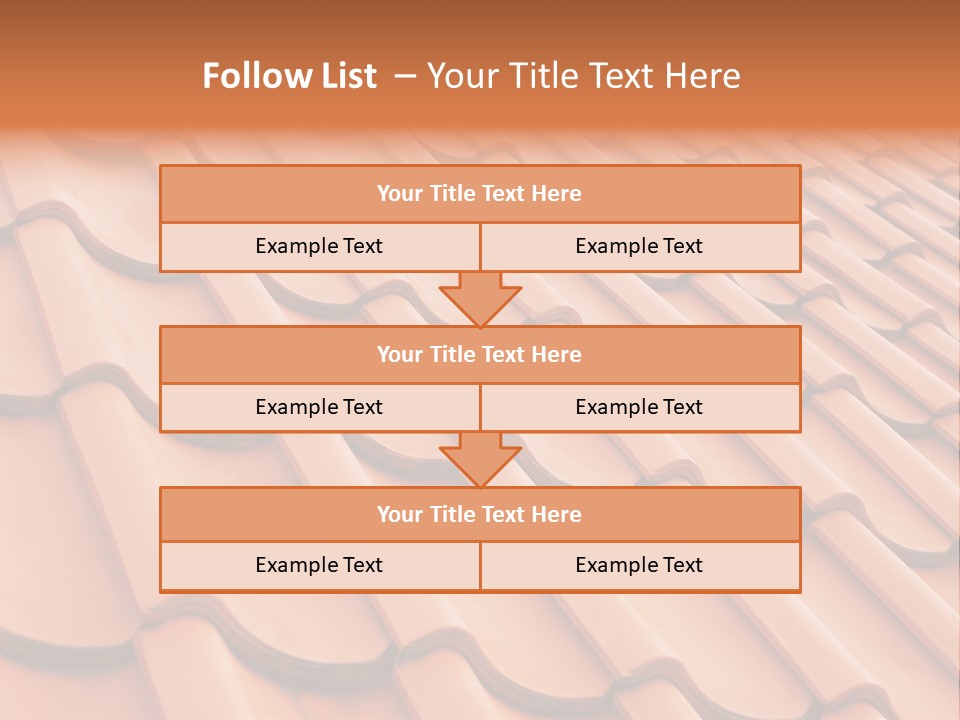 A Red Tile Roof With A Name Of Presentation PowerPoint Template
