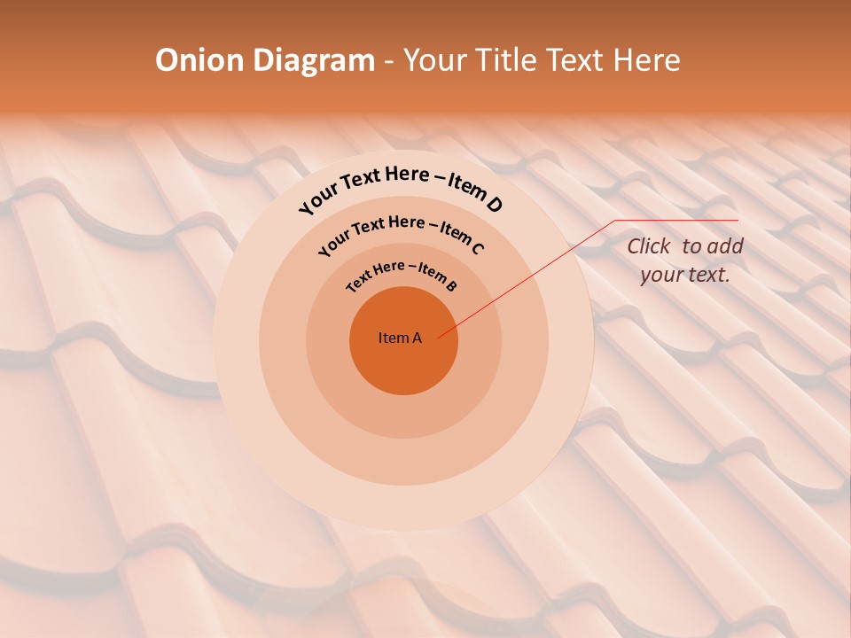 A Red Tile Roof With A Name Of Presentation PowerPoint Template