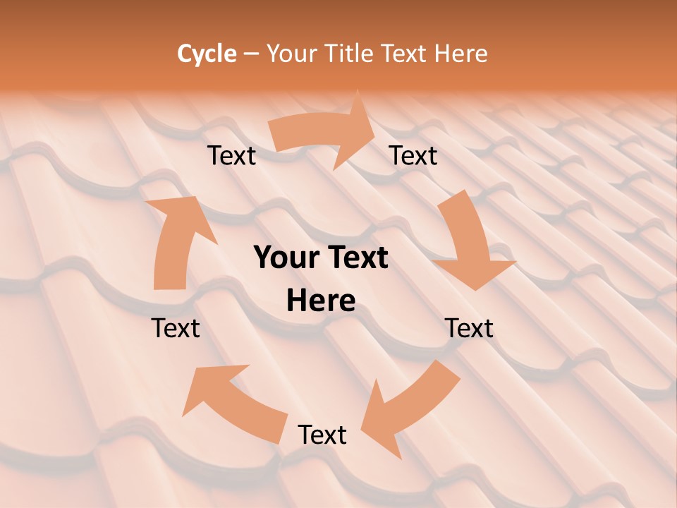 A Red Tile Roof With A Name Of Presentation PowerPoint Template