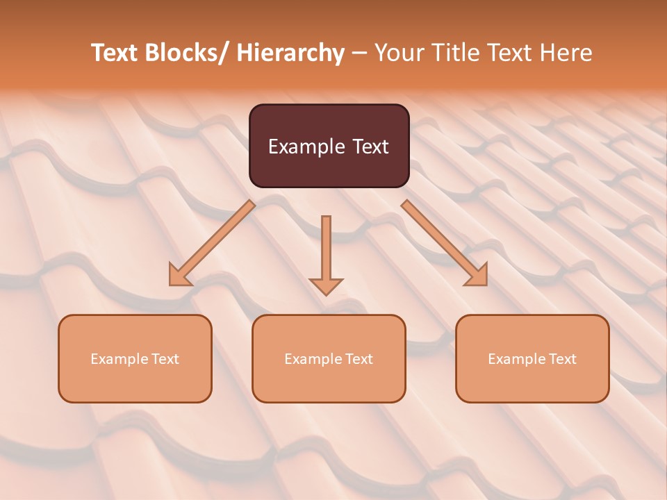 A Red Tile Roof With A Name Of Presentation PowerPoint Template