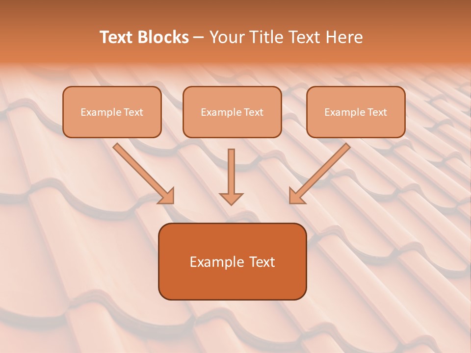 A Red Tile Roof With A Name Of Presentation PowerPoint Template