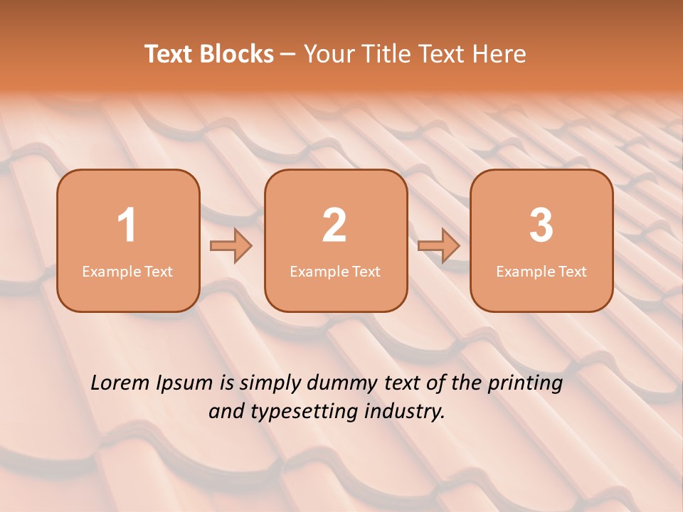A Red Tile Roof With A Name Of Presentation PowerPoint Template