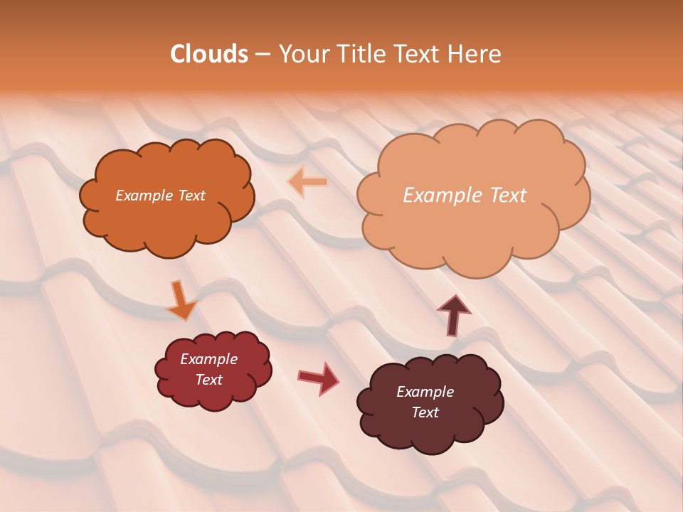 A Red Tile Roof With A Name Of Presentation PowerPoint Template