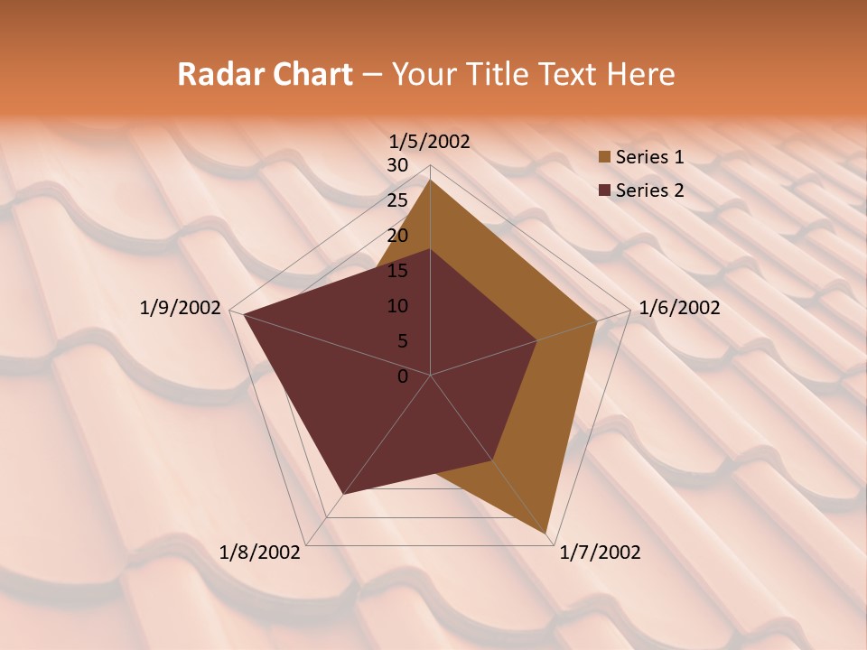 A Red Tile Roof With A Name Of Presentation PowerPoint Template