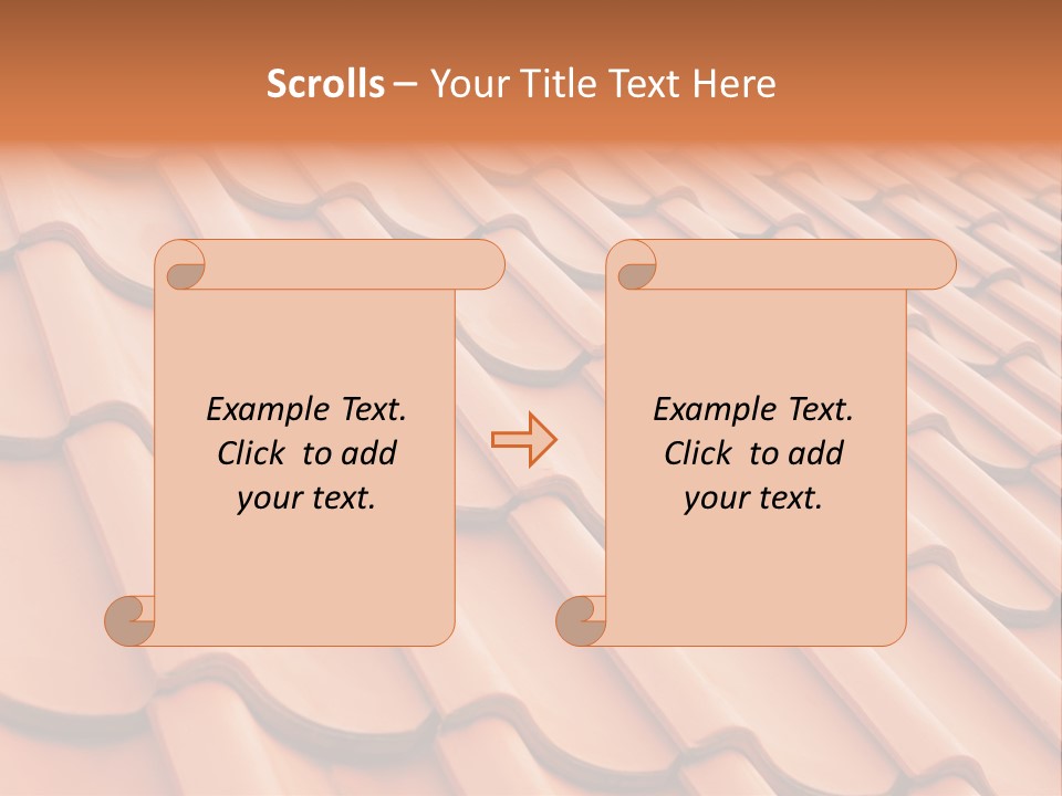 A Red Tile Roof With A Name Of Presentation PowerPoint Template