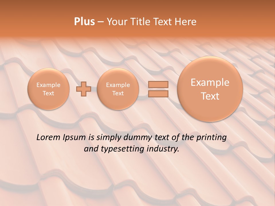 A Red Tile Roof With A Name Of Presentation PowerPoint Template
