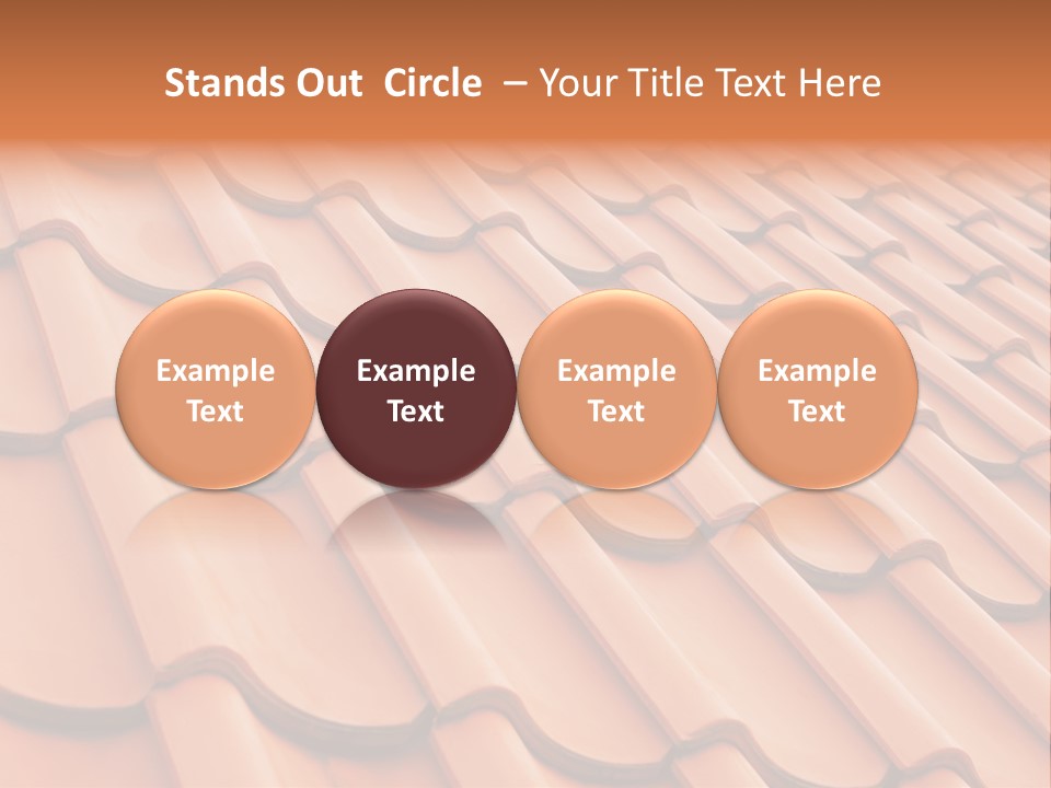 A Red Tile Roof With A Name Of Presentation PowerPoint Template