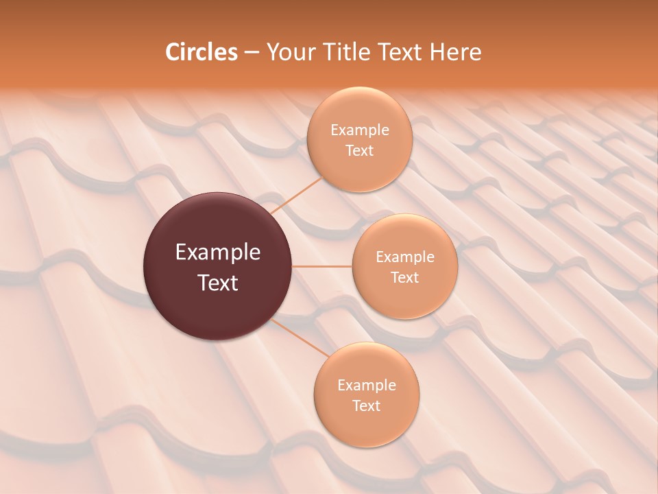 A Red Tile Roof With A Name Of Presentation PowerPoint Template