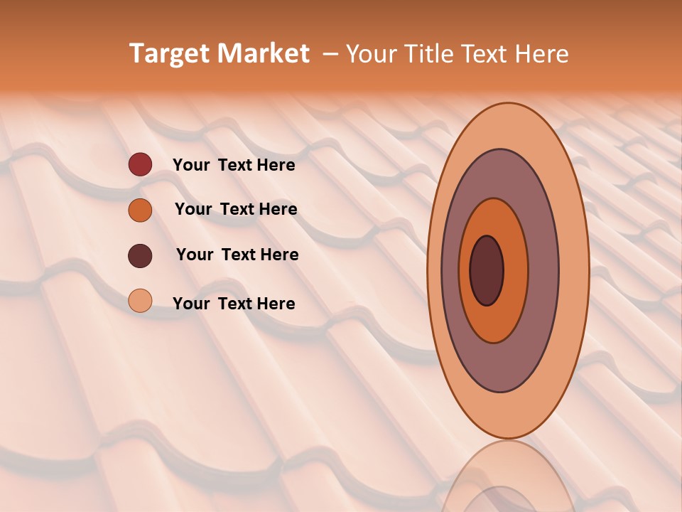 A Red Tile Roof With A Name Of Presentation PowerPoint Template