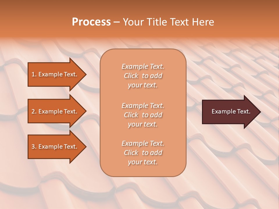 A Red Tile Roof With A Name Of Presentation PowerPoint Template