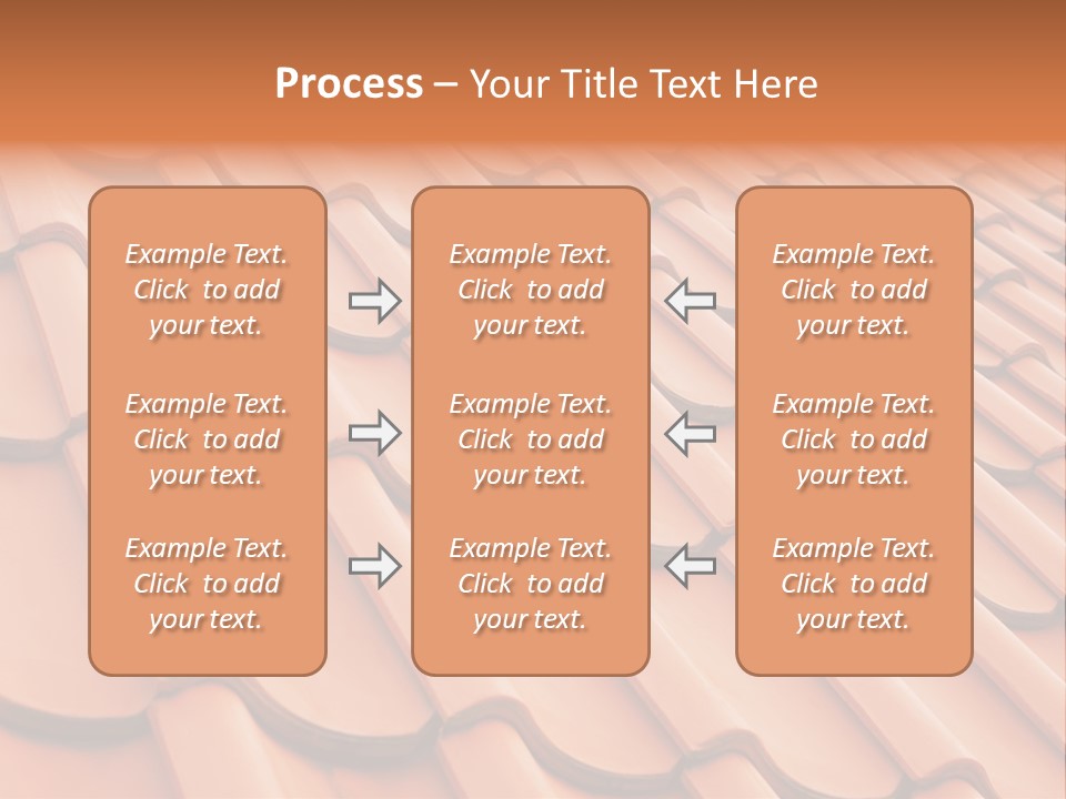 A Red Tile Roof With A Name Of Presentation PowerPoint Template