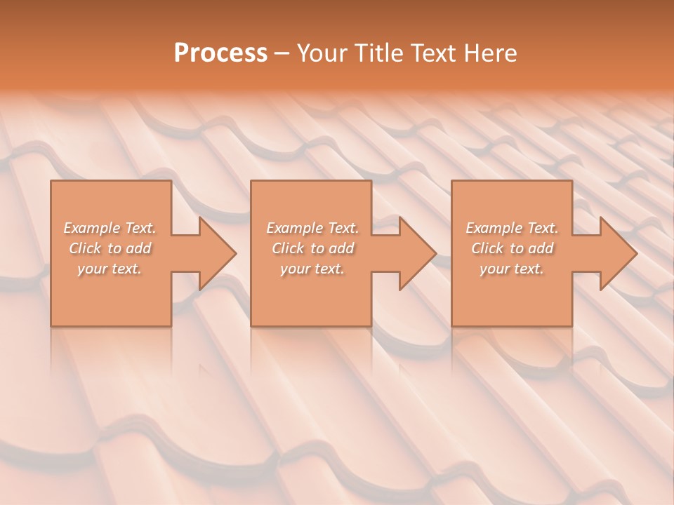 A Red Tile Roof With A Name Of Presentation PowerPoint Template