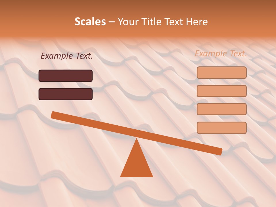 A Red Tile Roof With A Name Of Presentation PowerPoint Template