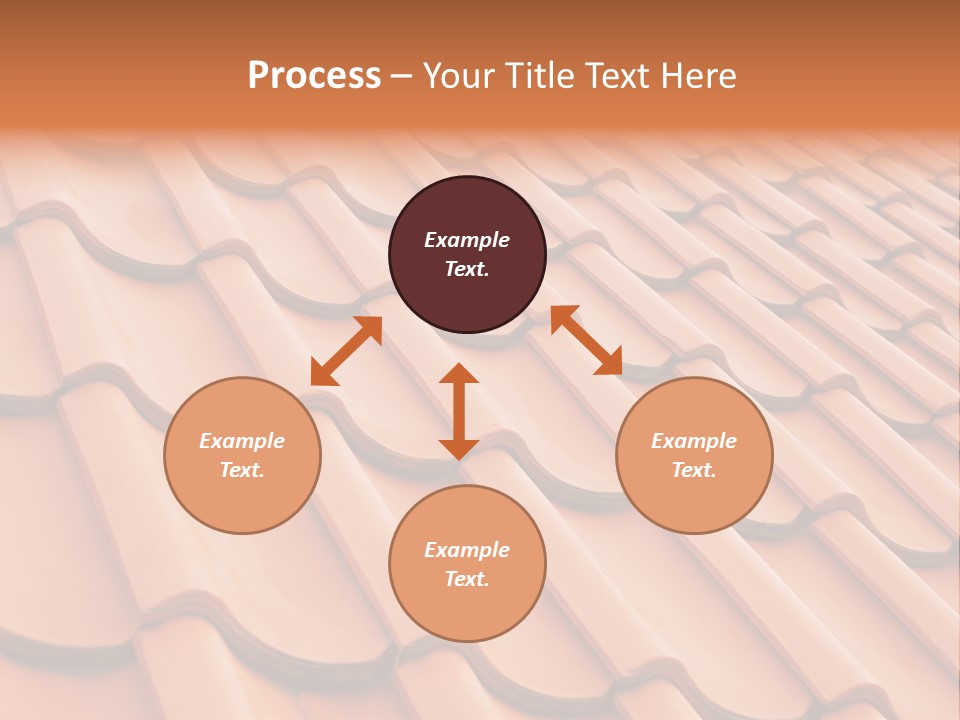 A Red Tile Roof With A Name Of Presentation PowerPoint Template