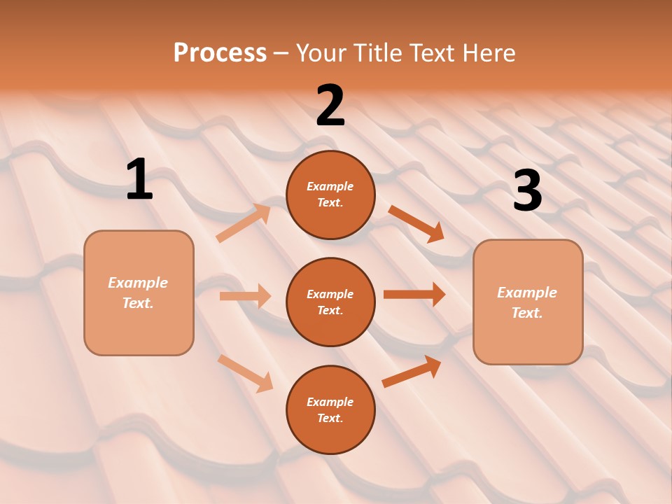 A Red Tile Roof With A Name Of Presentation PowerPoint Template