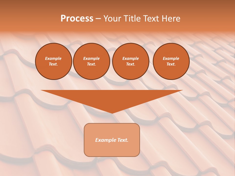 A Red Tile Roof With A Name Of Presentation PowerPoint Template