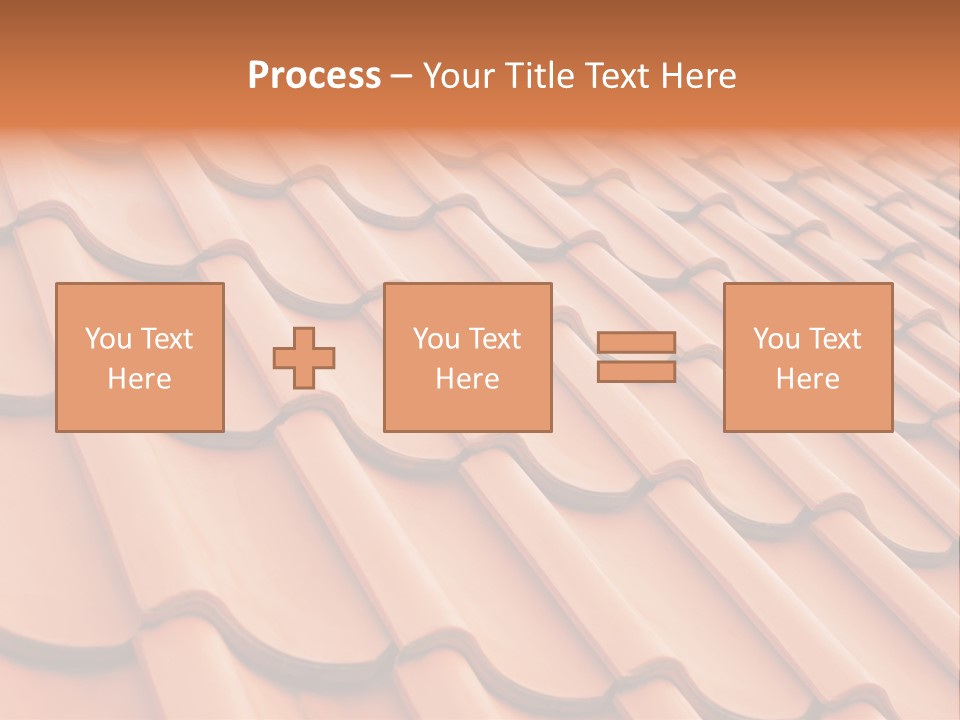 A Red Tile Roof With A Name Of Presentation PowerPoint Template