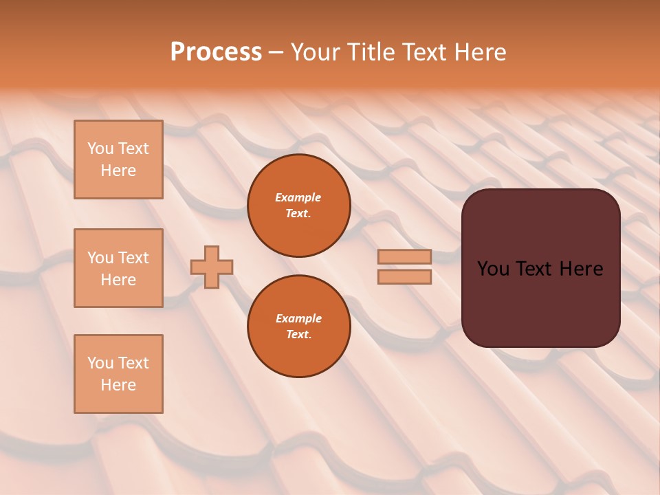 A Red Tile Roof With A Name Of Presentation PowerPoint Template
