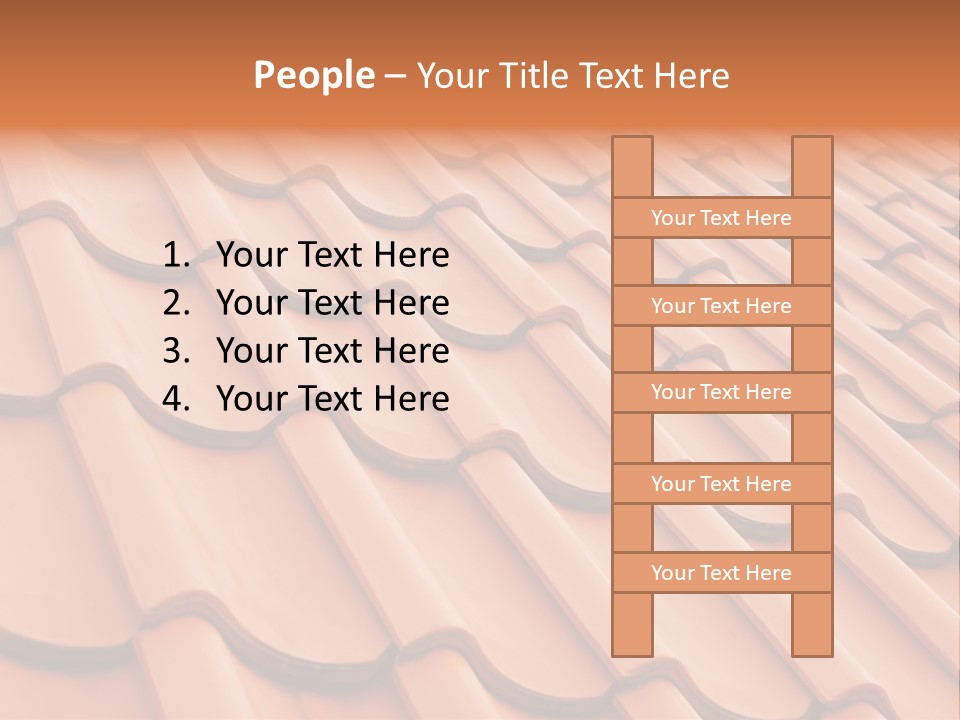 A Red Tile Roof With A Name Of Presentation PowerPoint Template
