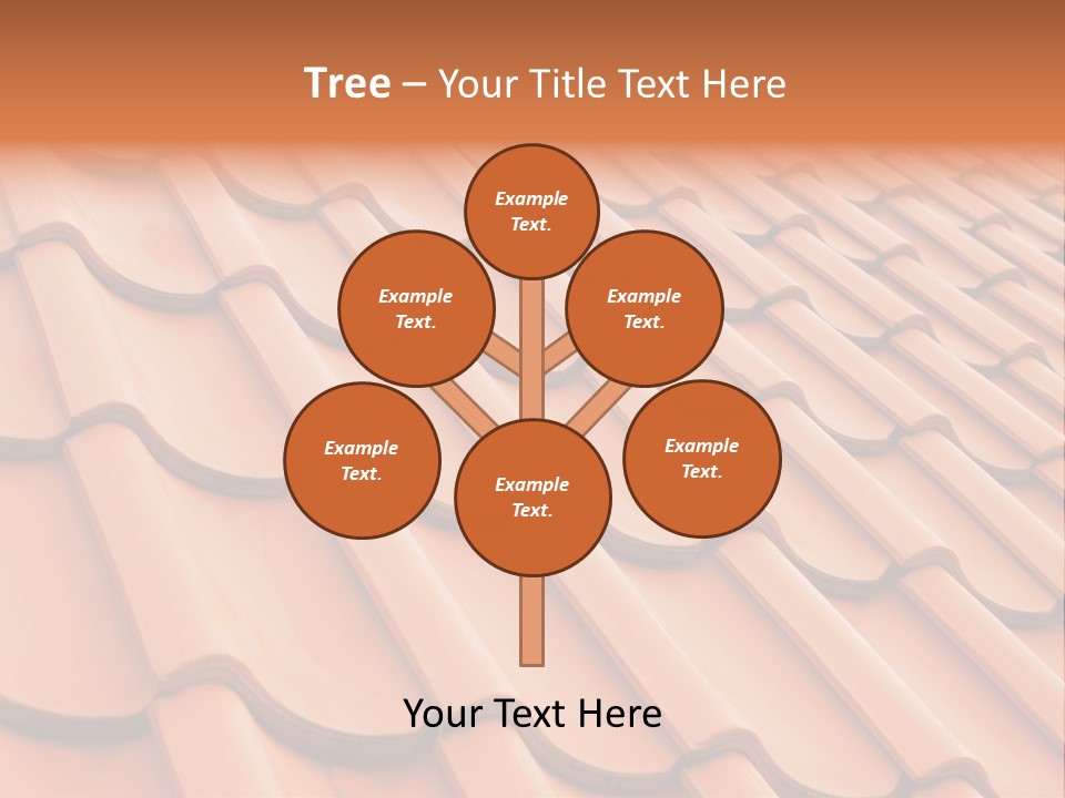 A Red Tile Roof With A Name Of Presentation PowerPoint Template