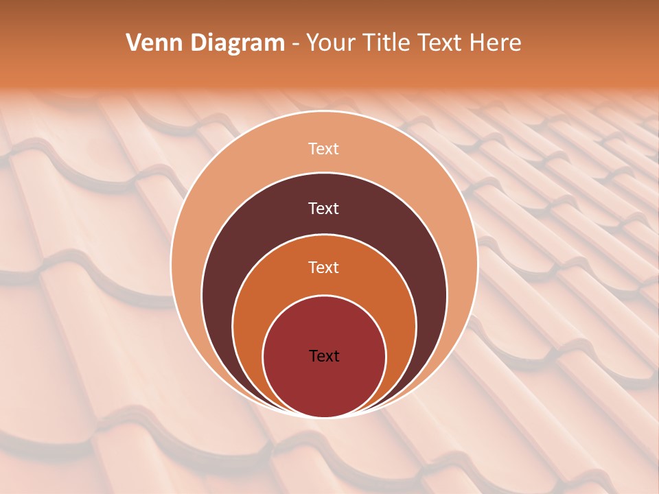 A Red Tile Roof With A Name Of Presentation PowerPoint Template