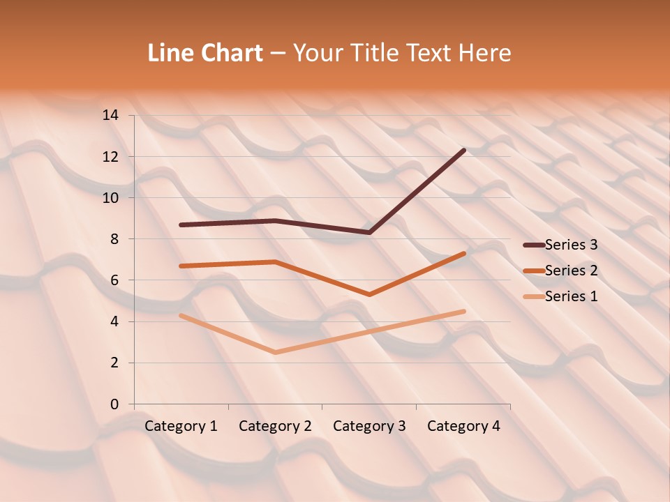 A Red Tile Roof With A Name Of Presentation PowerPoint Template