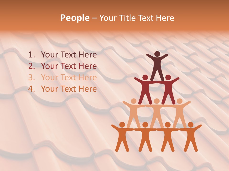 A Red Tile Roof With A Name Of Presentation PowerPoint Template