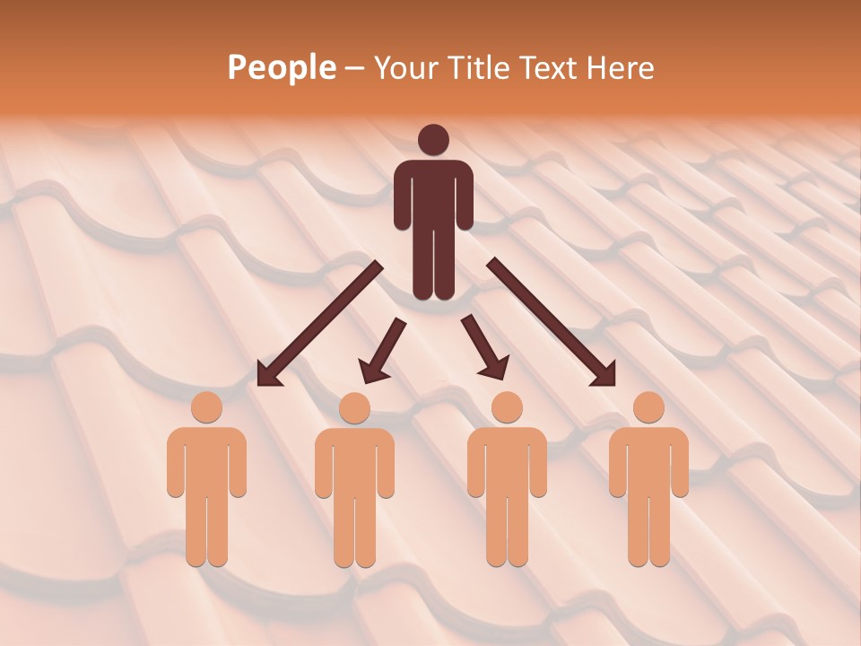 A Red Tile Roof With A Name Of Presentation PowerPoint Template