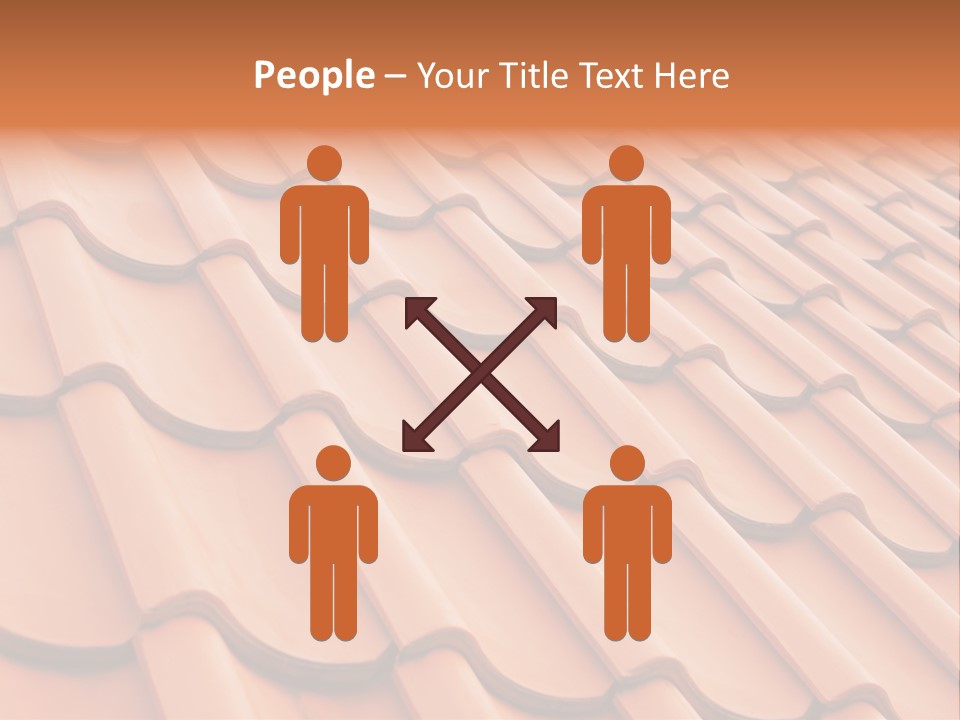 A Red Tile Roof With A Name Of Presentation PowerPoint Template