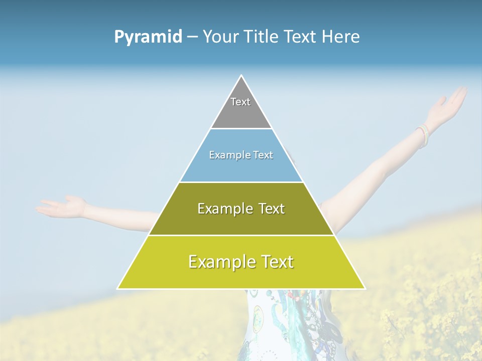 Beautiful Young Happy Woman On Rapeseed Field In Bloom PowerPoint Template