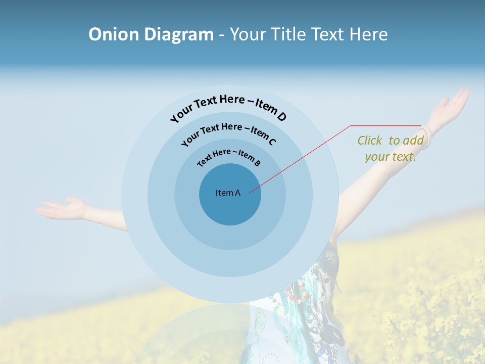 Beautiful Young Happy Woman On Rapeseed Field In Bloom PowerPoint Template