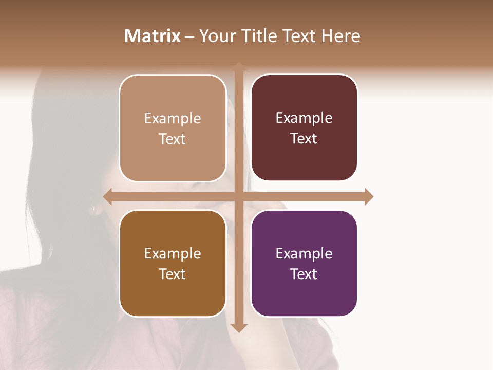 A Young Woman Is Very Nervous And Have Bad Habit By Biting Her Fingernail. PowerPoint Template