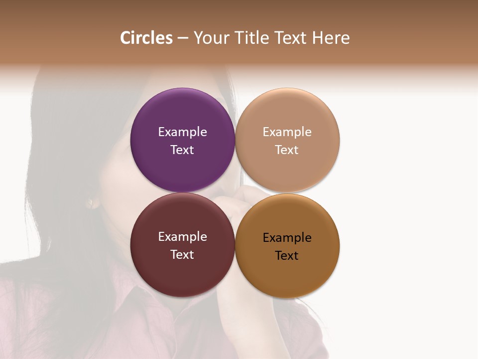 A Young Woman Is Very Nervous And Have Bad Habit By Biting Her Fingernail. PowerPoint Template