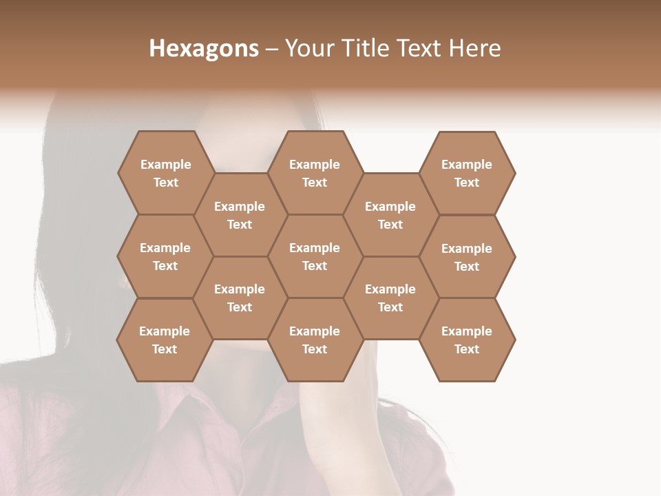 A Young Woman Is Very Nervous And Have Bad Habit By Biting Her Fingernail. PowerPoint Template