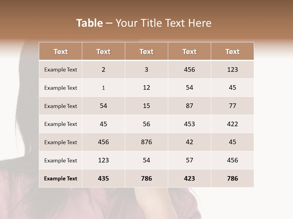 A Young Woman Is Very Nervous And Have Bad Habit By Biting Her Fingernail. PowerPoint Template