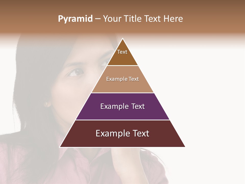 A Young Woman Is Very Nervous And Have Bad Habit By Biting Her Fingernail. PowerPoint Template