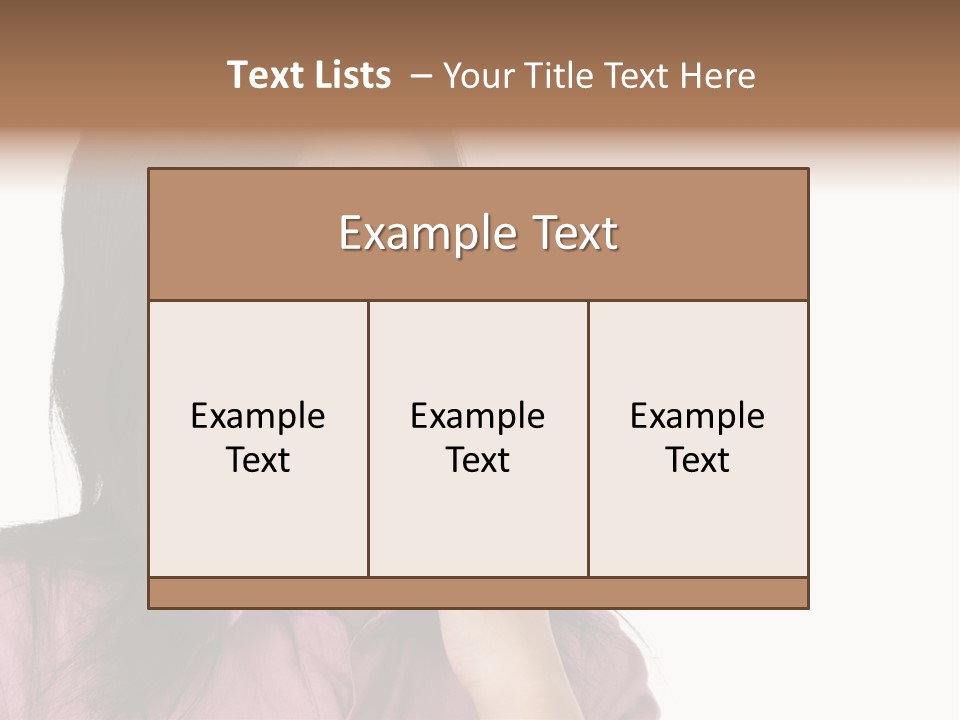 A Young Woman Is Very Nervous And Have Bad Habit By Biting Her Fingernail. PowerPoint Template