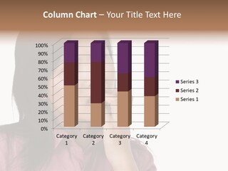 A Young Woman Is Very Nervous And Have Bad Habit By Biting Her Fingernail. PowerPoint Template