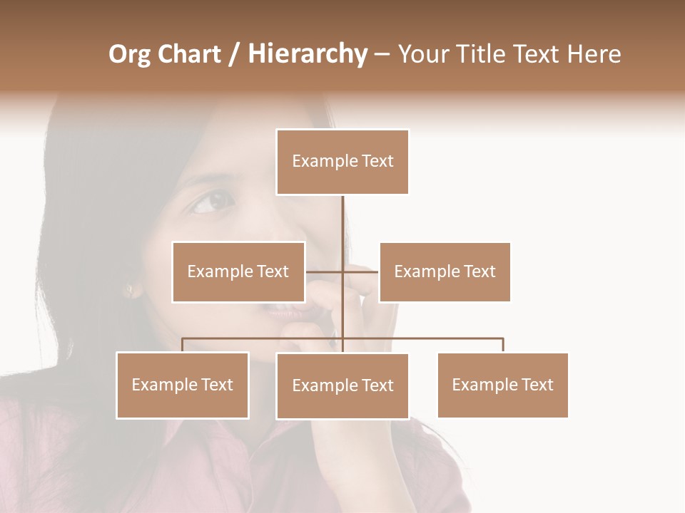 A Young Woman Is Very Nervous And Have Bad Habit By Biting Her Fingernail. PowerPoint Template