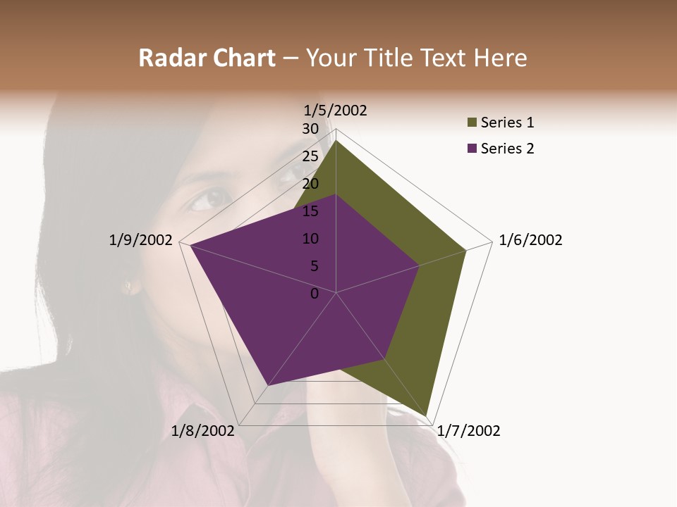 A Young Woman Is Very Nervous And Have Bad Habit By Biting Her Fingernail. PowerPoint Template