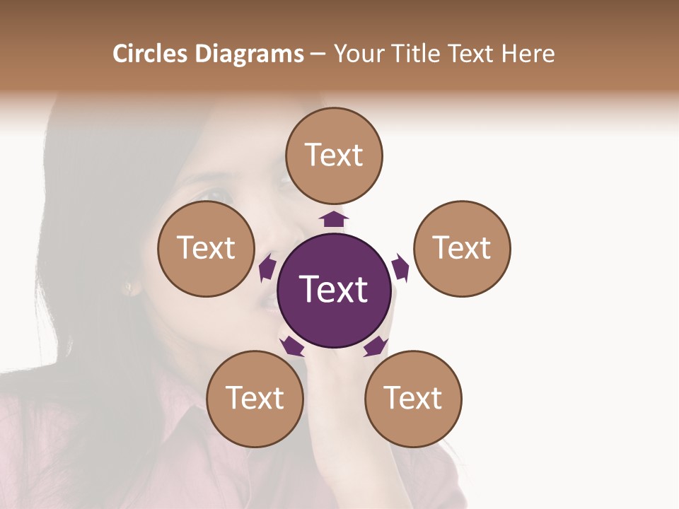 A Young Woman Is Very Nervous And Have Bad Habit By Biting Her Fingernail. PowerPoint Template