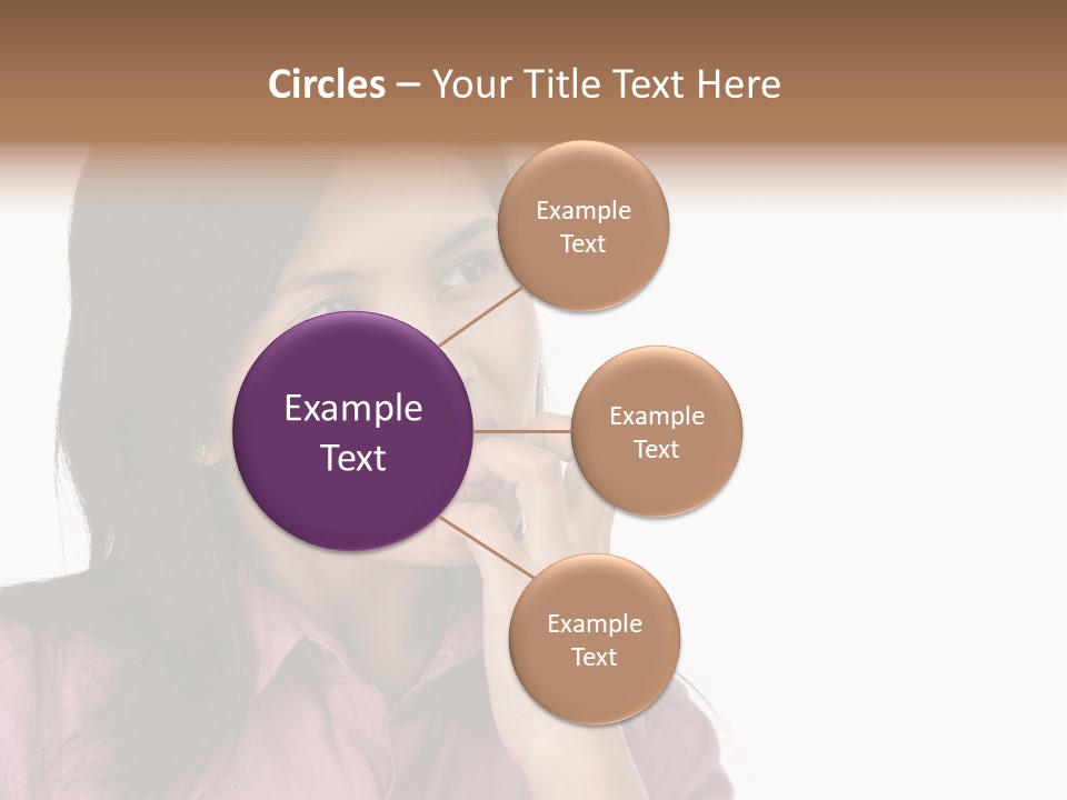 A Young Woman Is Very Nervous And Have Bad Habit By Biting Her Fingernail. PowerPoint Template