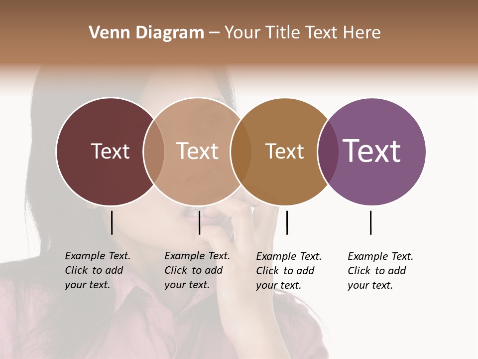 A Young Woman Is Very Nervous And Have Bad Habit By Biting Her Fingernail. PowerPoint Template